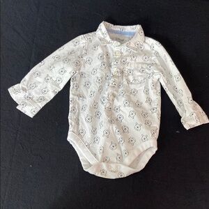 Disney White and Black Bodysuit with Elegant Design